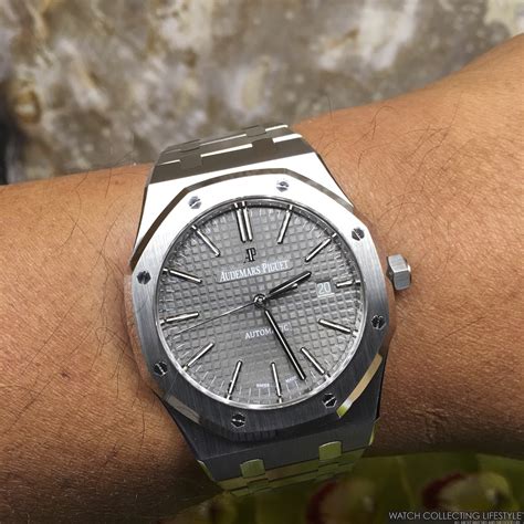 audemars piguet royal oak grey dial 41mm|ap royal oak 41mm price.